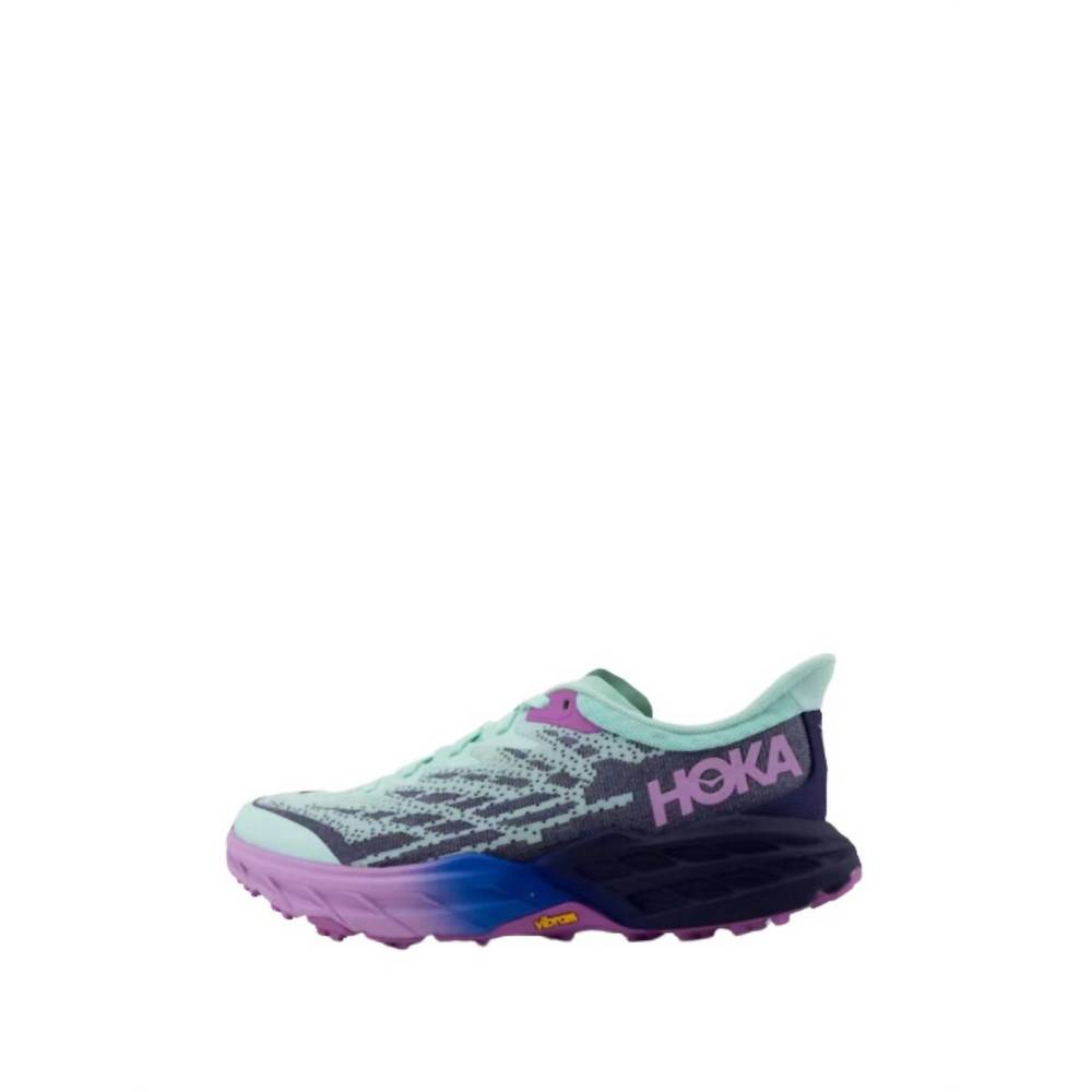 NEW HOKA women's speedgoat 5 trail running shoe in blue - Picture 2 of 4